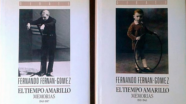 Fig. 5: <em>El tiempo amarillo. Memorias</em>, de Fernando Fernán-Gómez. (Madrid, Debate, 1990).