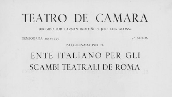Fig. 22: Programa de mano de <em>Corrupción en el Palacio de Justicia</em>, de Ugo Betti (1953).