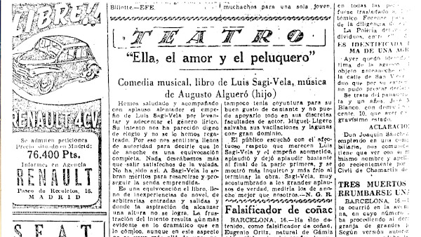 Fig. 24: “<em>Ella, el amor y el peluquero</em>”. Por Nicolás González Ruiz. <em>Ya</em> (Madrid) 17 de noviembre de 1955.