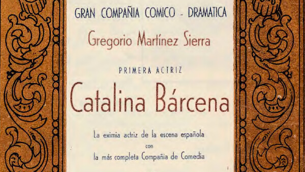 Fig. 17: Programa de mano de <em>Primavera en otoño</em>, de María y Gregorio Martínez Sierra, con Catalina Bárcena como actriz principal (1951).