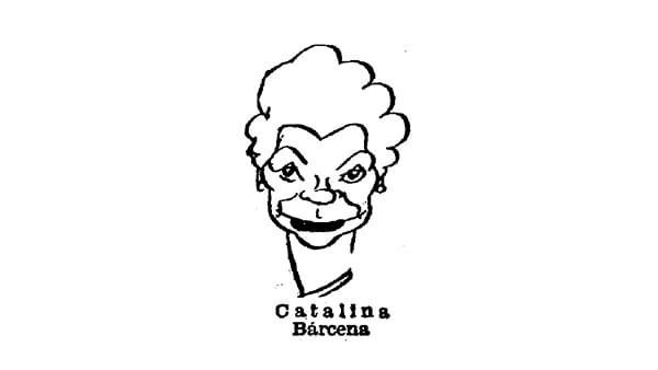 Fig. 19: Caricatura de Catalina Bárcena en 1954, con motivo del estreno de <em>La leyenda de una vida</em>, de Stefan von Zweig en el teatro infanta Isabel. Dibujante: Cronos.
