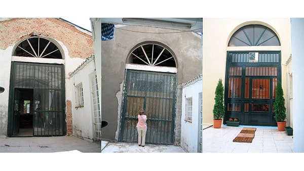 Fig. 3: Evolución de la puerta de entrada a Guindalera.