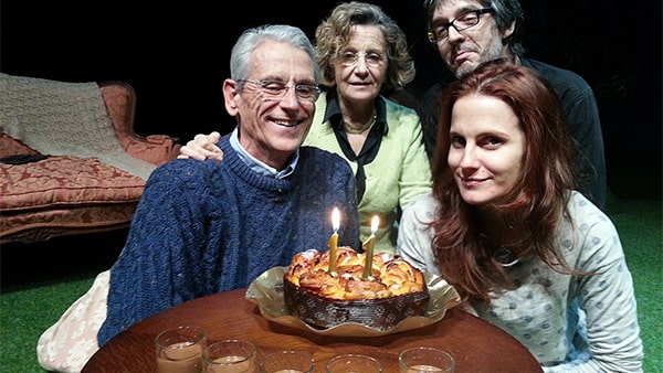 Fig. 26: Celebración del 11º aniversario de la sala en noviembre de 2011, de izquierda a derecha, Juan Pastor, Teresa Valentín, Manuel Benito y María Pastor.