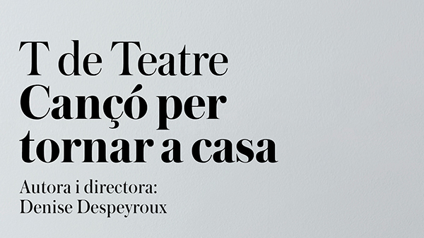 Fig. 16: Cartel de Canción para volver a casa, de Denise Despeyroux, en el montaje de T de Teatre.