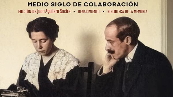 Fig. 4: Cubierta de una reciente edición de Gregorio y yo. (Medio siglo de colaboración), de María de la O Lejárraga. Sevilla, Renacimiento, 2023. 