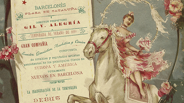 Fig. 12: Circo Ecuestre Barcelonés (Barcelona, 1890). Archivo G. Matabosch - Col. Circus Arts Foundation, 20,5x22,5cm. Anverso.