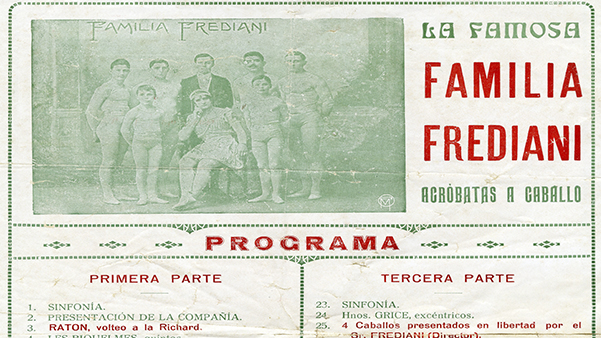 Fig. 16: Teatro Cómico Gran Circo Ecuestre (Barcelona, 1918). Programa. Archivo G. Matabosch - Col. Circus Arts Foundation, 21,7x32cm. Reverso.