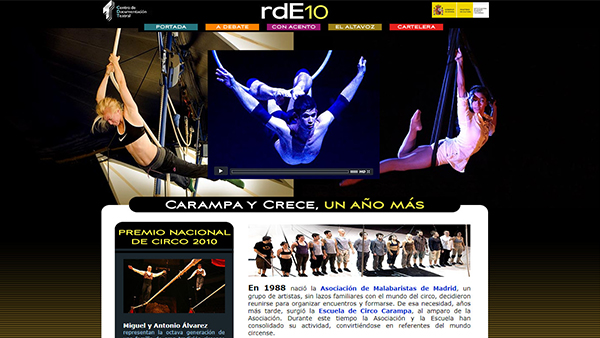 Fig. 3: Imagen de la Revista Digital de la Escena, publicada por el CDAEM entre 2002 y 2015.