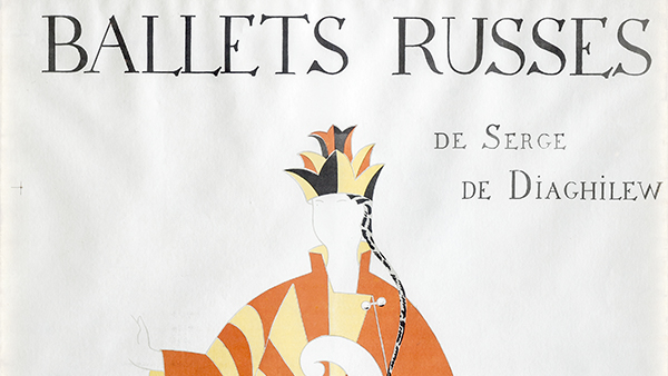 Fig. 35: Cartel Picasso para el estreno de Parade, de los Ballets Rusos de Diaghilev en el Teatro Châtelet de París (1917). (Procedencia: Museo Nacional del Teatro).