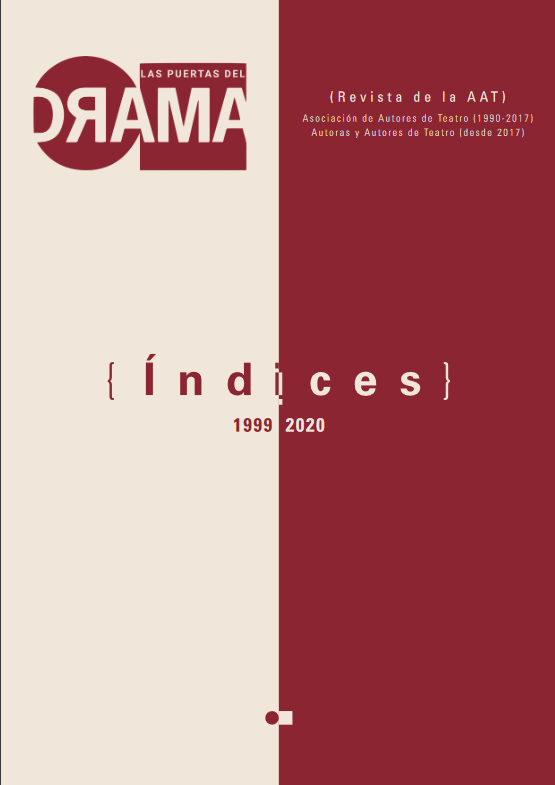 Índices de Las Puertas del Drama (Revista de la AAT): 1999-2020