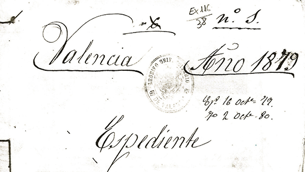 Fig. 2: Expediente académico de Cándido Antolín Mateos, médico y padre de José Albar, que ejerció la medicina en Valencia.