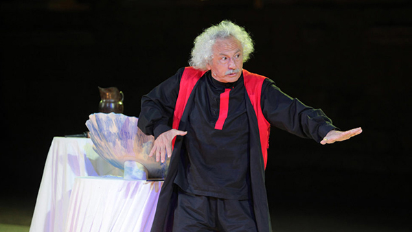 Fig. 10: Rafael Álvarez “El  Brujo” en La Odisea. Fuente: Web oficial de Rafael Álvarez, https://elbrujo.es/la-odisea/