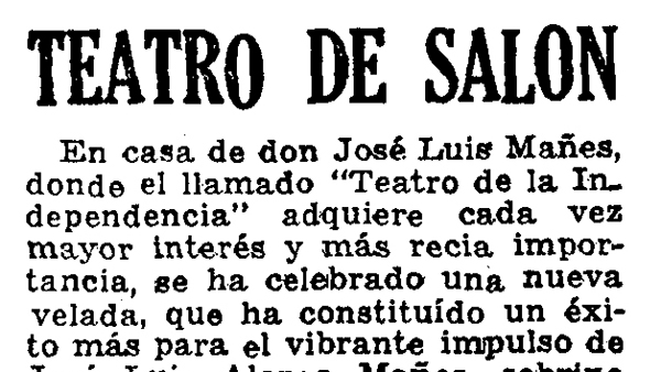 Fig 6: “Teatro de Salón”, Dígame, 29 de junio de 1948.