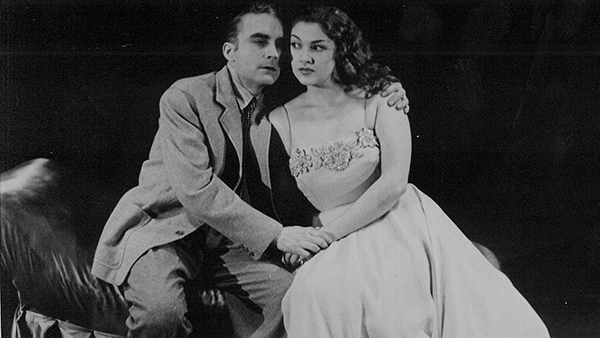 Fig 7: Huis-clos, de Jean Paul Sartre, por el Teatro de Cámara de Madrid, dirigido por Luis Escobar (1948). Fotógrafo: Ortiz (CDAEM).