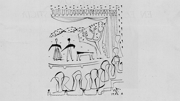 Fig 11: Programa de mano de Corrupción en el Palacio de Justicia, de Ugo Betti, por el grupo Teatro de Cámara (1953).