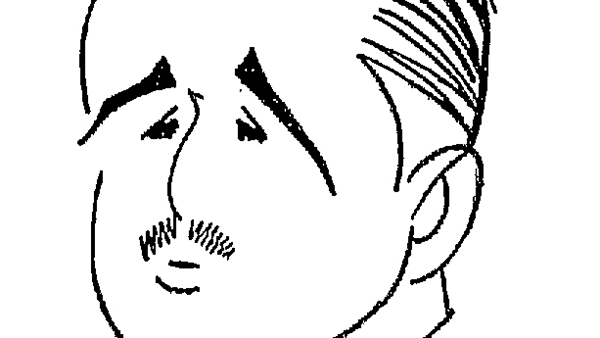 Fig. 2: Caricatura de Alfonso Paso, por Dávila. Informaciones, 30 de noviembre de 1960.