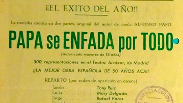 Fig. 14: Programa de mano de Papá se enfada por todo (CDAEM).