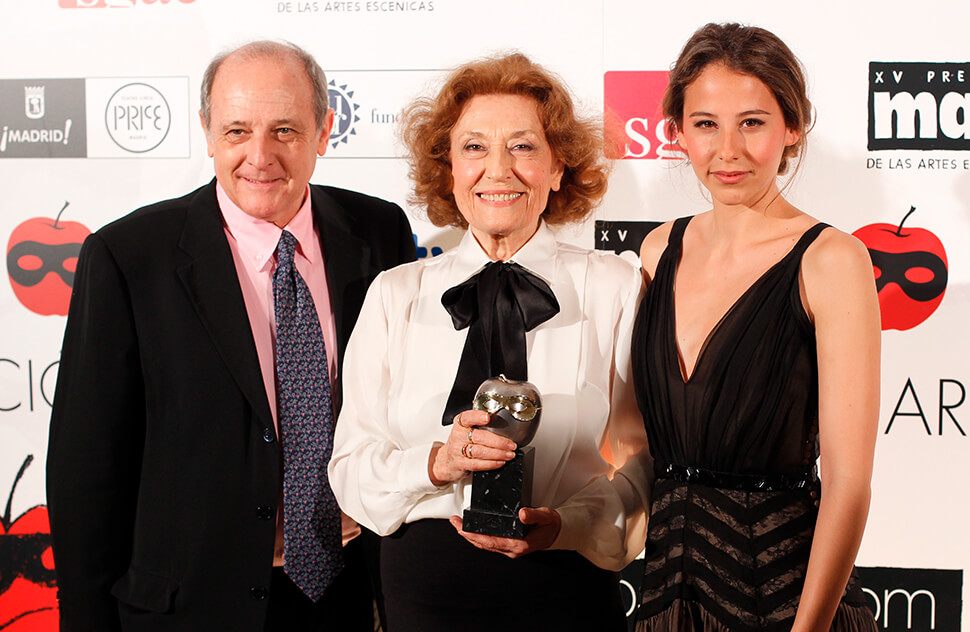Emilio Gutiérrez Caba. Con Julia e Irene Escolar.