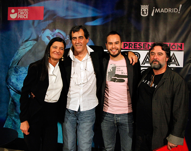 Presentación del Festival Price, 2011. Con Alicia Moreno, Pere Pinyol y Andrés Lima.