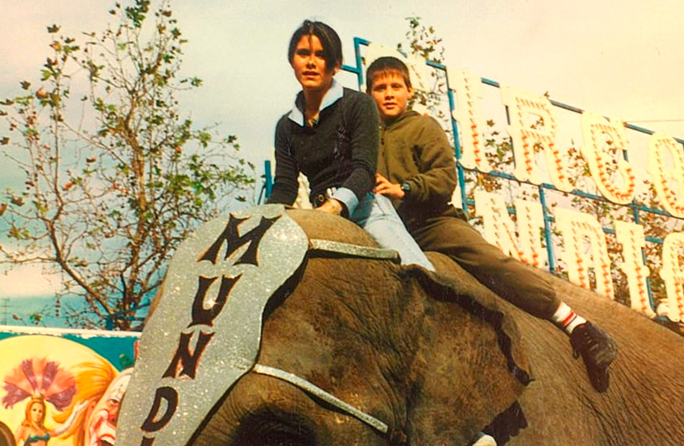 María y Rafa en el Circo Mundial.